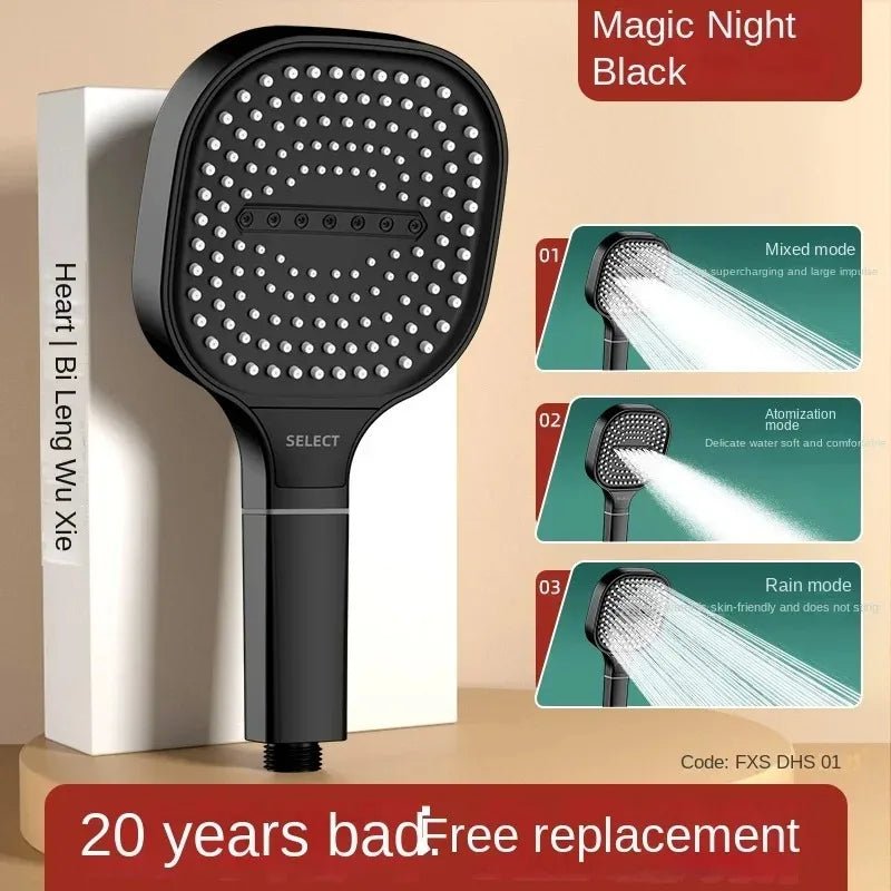 13CM High - Pressure Shower Head – 3 Modes, Water - Saving & Massage Spray | Handheld Bathroom Shower - Vynori