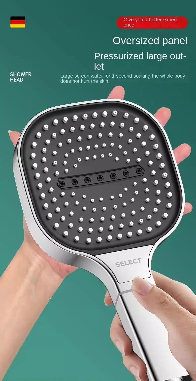 13CM High - Pressure Shower Head – 3 Modes, Water - Saving & Massage Spray | Handheld Bathroom Shower - Vynori