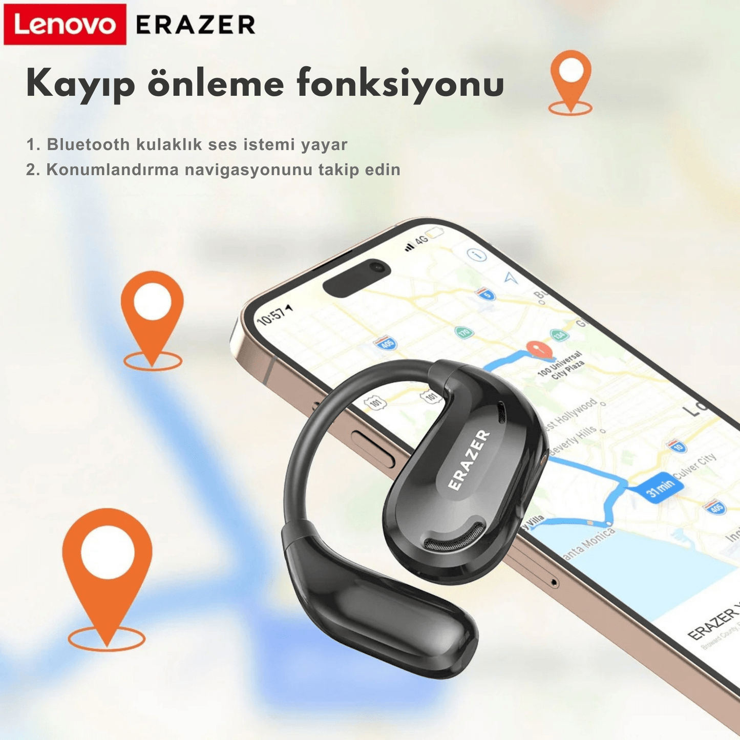 ERAZER XT66PRO AI Translator Earbuds – 135+ Languages, Waterproof, 90H Battery, ASMR Headset