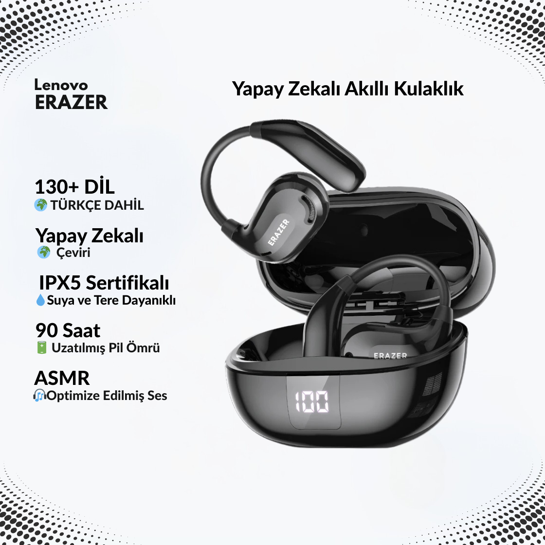 ERAZER XT66PRO AI Translator Earbuds – 135+ Languages, Waterproof, 90H Battery, ASMR Headset
