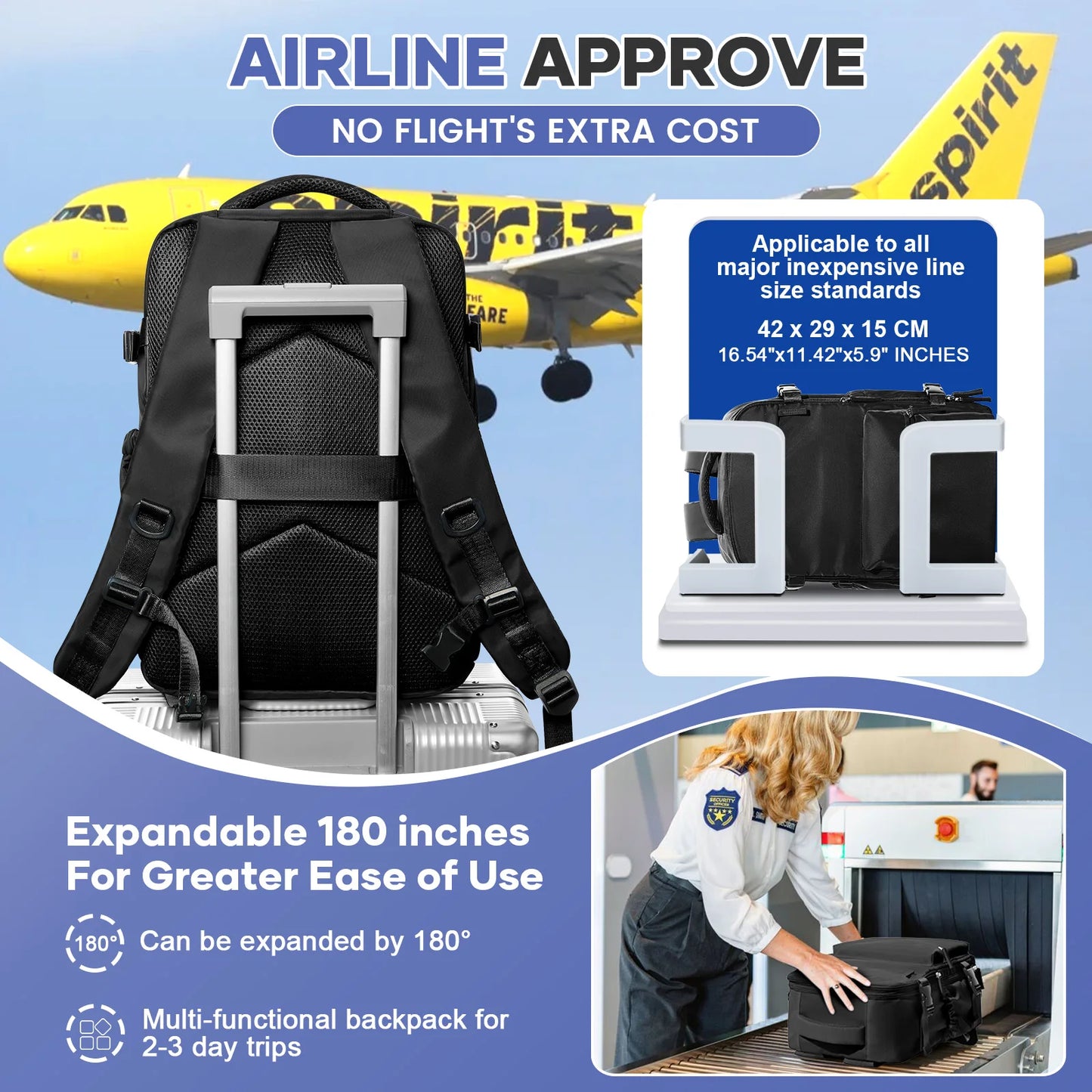 Vacuum Compression 15.6″ Laptop Backpack – 20–35L Expandable Travel & Hiking Bag with Built-on Valve & Pump-Ready Design, Cabin-Approved 40×20×25 cm Unisex Daypack