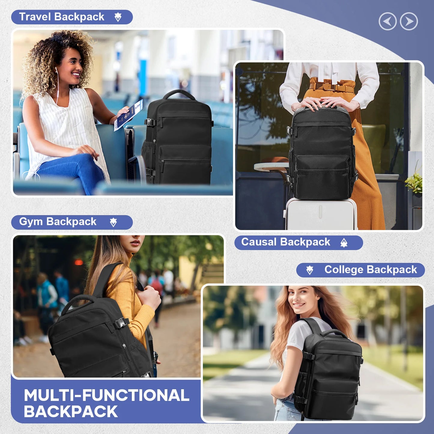Vacuum Compression 15.6″ Laptop Backpack – 20–35L Expandable Travel & Hiking Bag with Built-on Valve & Pump-Ready Design, Cabin-Approved 40×20×25 cm Unisex Daypack