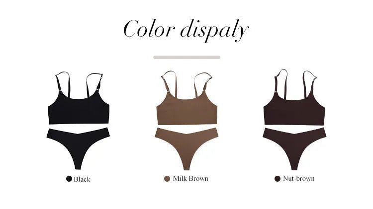 Hot Sale Seamless Wireless Bra & Underwear Set – Ultra - Soft, Adjustable & Skin - Friendly - Vynori