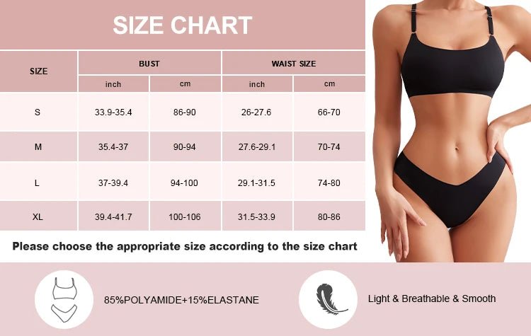 Hot Sale Seamless Wireless Bra & Underwear Set – Ultra - Soft, Adjustable & Skin - Friendly - Vynori