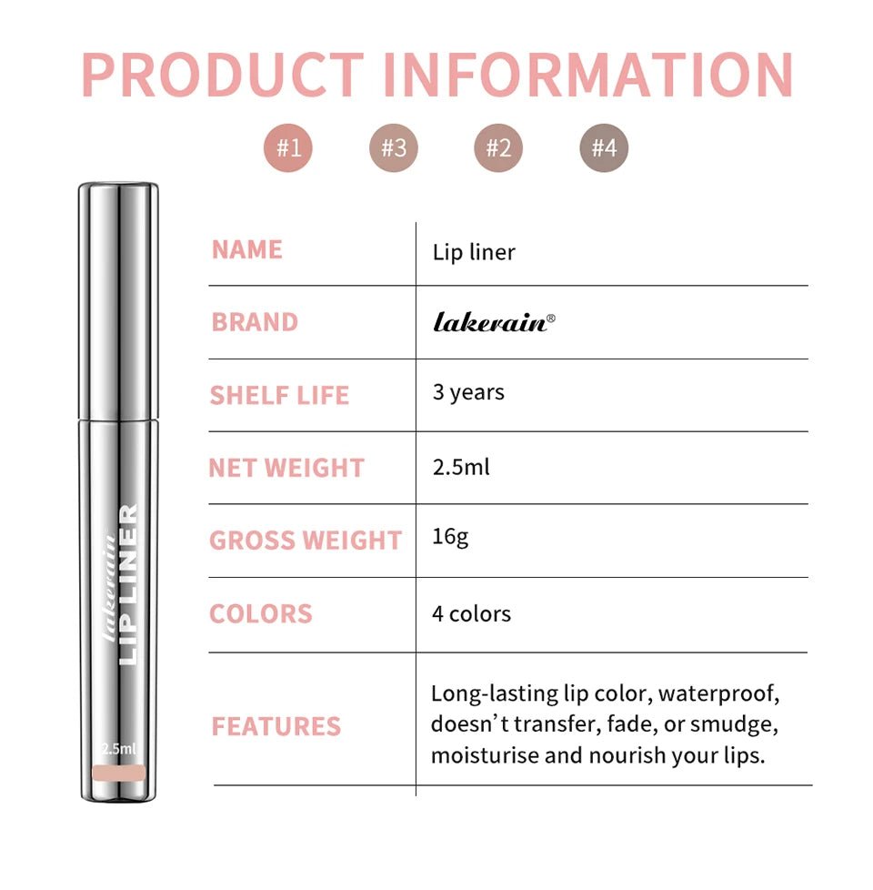 Lakerain® Lip Liner Waterproof, Long - Lasting & Smudge - Proof Peel - Off Lip Stain - Vynori