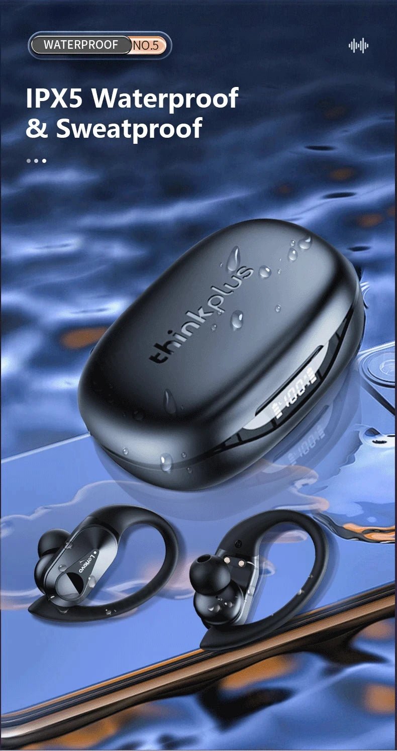 Lenovo LP75 TWS Bluetooth 5.3 Earphones – Wireless, LED Display, Noise Reduction, Waterproof & Sports - Ready - Vynori