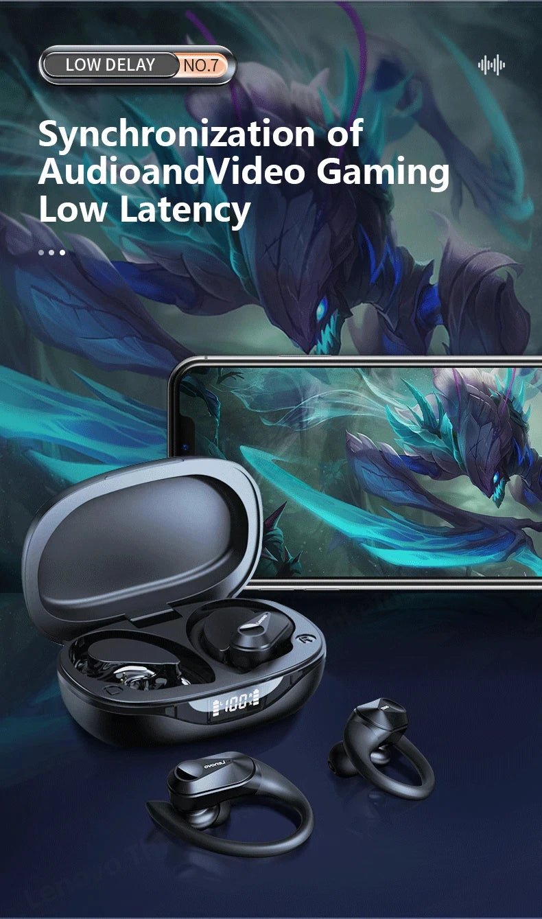 Lenovo LP75 TWS Bluetooth 5.3 Earphones – Wireless, LED Display, Noise Reduction, Waterproof & Sports - Ready - Vynori