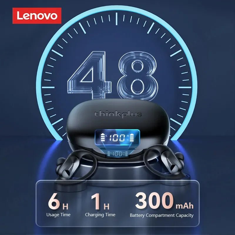 Lenovo LP75 TWS Bluetooth 5.3 Earphones – Wireless, LED Display, Noise Reduction, Waterproof & Sports - Ready - Vynori