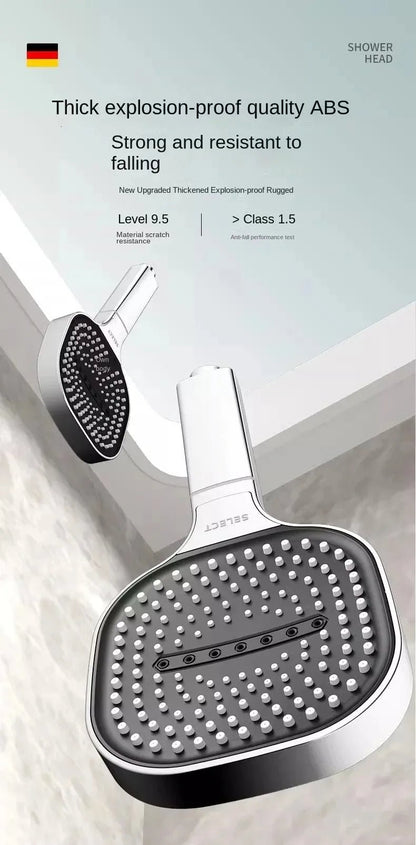 13CM High - Pressure Shower Head – 3 Modes, Water - Saving & Massage Spray | Handheld Bathroom Shower - Vynori