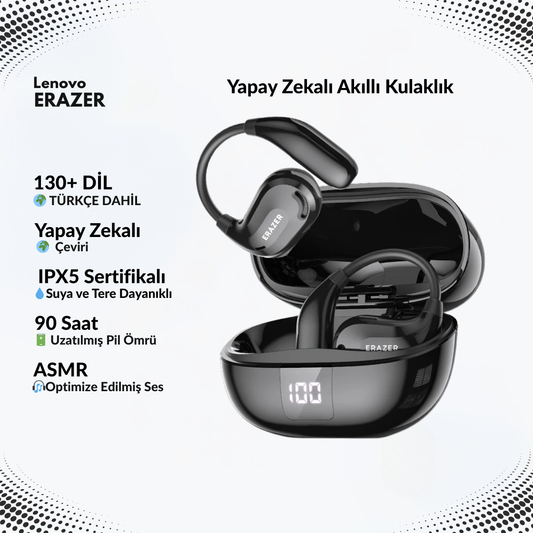 ERAZER XT66PRO AI Translator Earbuds – 135+ Languages, Waterproof, 90H Battery, ASMR Headset