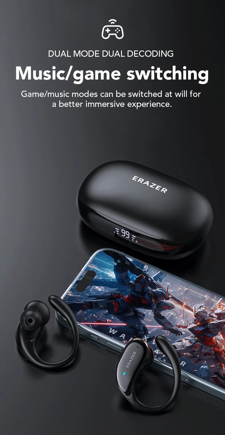 ERAZER XT80PRO AI Bluetooth 5.3 True Wireless Earphones with Real-Time Translation, ANC, IPX5 Waterproof & 46H Playtime