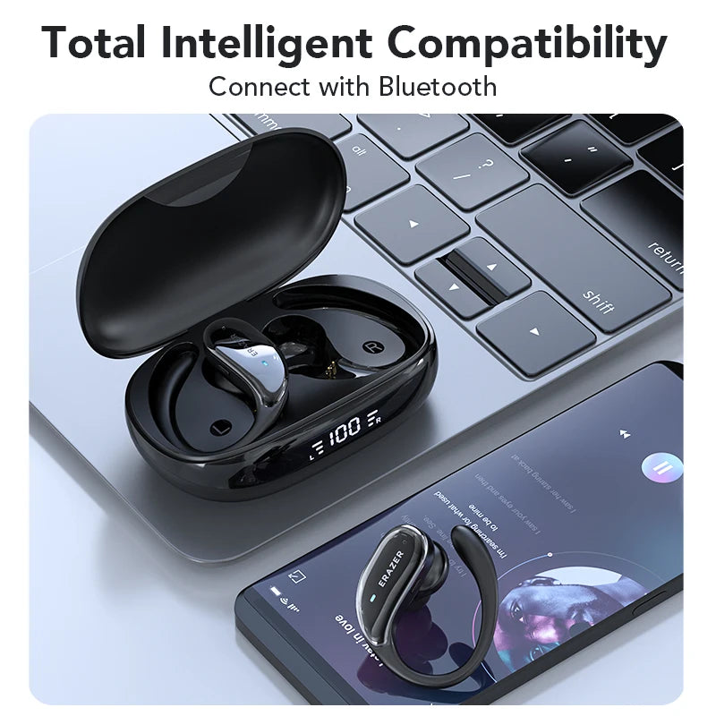 ERAZER XT80PRO AI Bluetooth 5.3 True Wireless Earphones with Real-Time Translation, ANC, IPX5 Waterproof & 46H Playtime