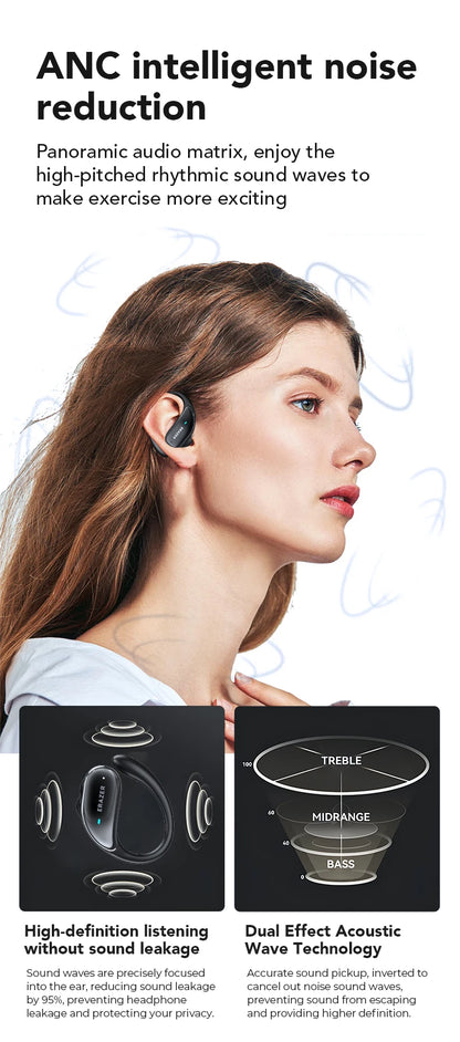 ERAZER XT80PRO AI Bluetooth 5.3 True Wireless Earphones with Real-Time Translation, ANC, IPX5 Waterproof & 46H Playtime