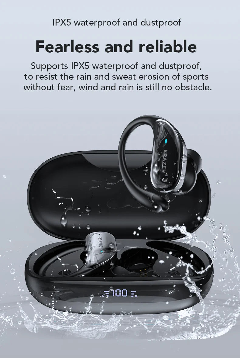 ERAZER XT80PRO AI Bluetooth 5.3 True Wireless Earphones with Real-Time Translation, ANC, IPX5 Waterproof & 46H Playtime