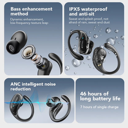 ERAZER XT80PRO AI Bluetooth 5.3 True Wireless Earphones with Real-Time Translation, ANC, IPX5 Waterproof & 46H Playtime