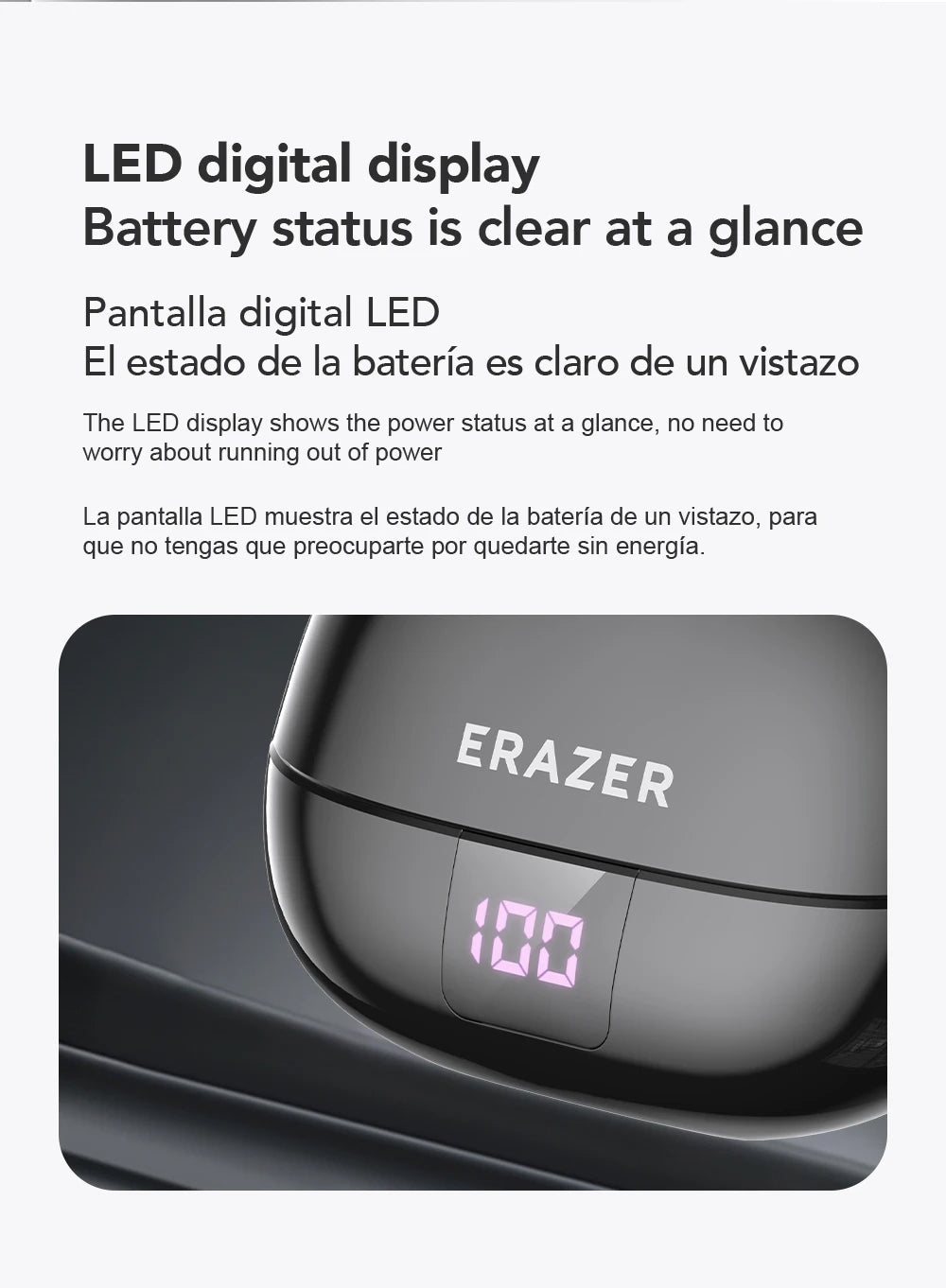 ERAZER XT66PRO AI Translator Earbuds – 135+ Languages, Waterproof, 90H Battery, ASMR Headset - Vynori