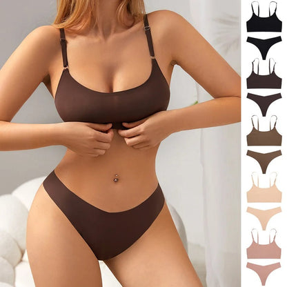 Hot Sale Seamless Wireless Bra & Underwear Set – Ultra - Soft, Adjustable & Skin - Friendly - Vynori
