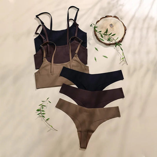 Hot Sale Seamless Wireless Bra & Underwear Set – Ultra - Soft, Adjustable & Skin - Friendly - Vynori