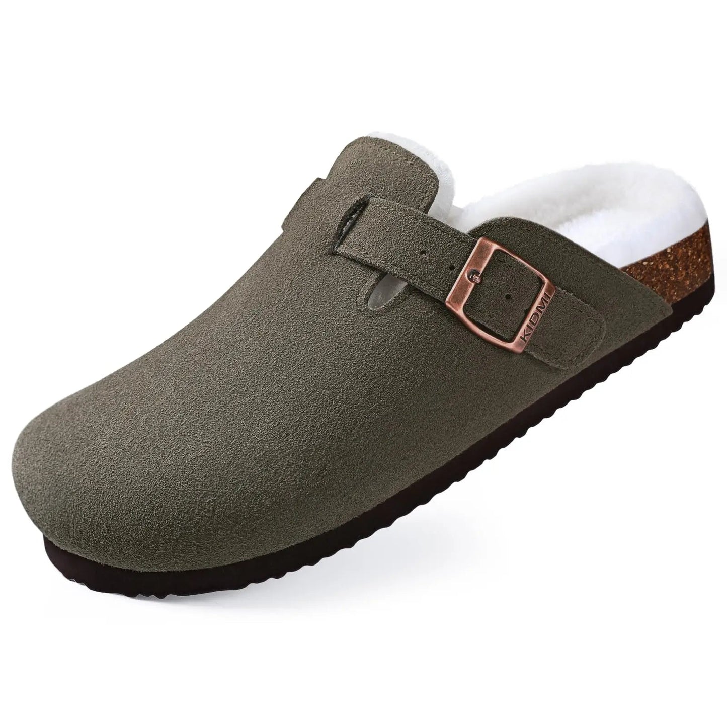 Kidmi Unisex Suede Cork Footbed Clogs – Arch Support Mules, Nonslip Outdoor & Beach Sandals - Vynori
