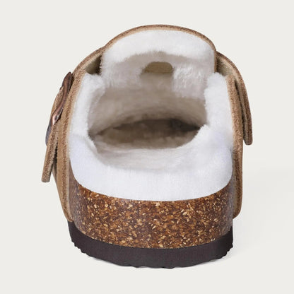Kidmi Unisex Suede Cork Footbed Clogs – Arch Support Mules, Nonslip Outdoor & Beach Sandals - Vynori