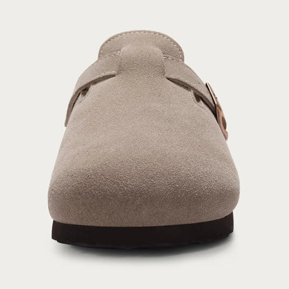Kidmi Unisex Suede Cork Footbed Clogs – Arch Support Mules, Nonslip Outdoor & Beach Sandals - Vynori