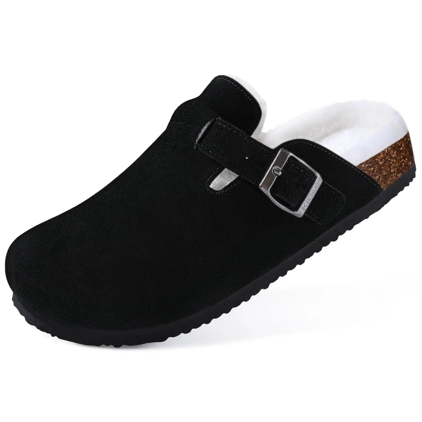 Kidmi Unisex Suede Cork Footbed Clogs – Arch Support Mules, Nonslip Outdoor & Beach Sandals - Vynori