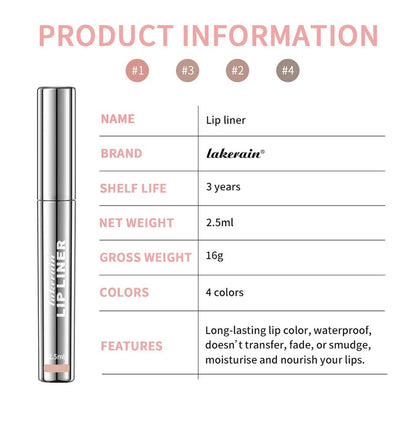 Lakerain® Lip Liner Waterproof, Long - Lasting & Smudge - Proof Peel - Off Lip Stain - Vynori