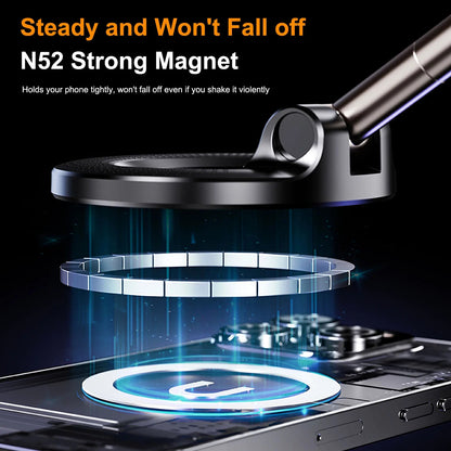 Magnetic Vacuum Car Mount | Electric Suction Phone Holder for iPhone & Android | Foldable & Strong Grip for Live Streaming & Navigation - Vynori